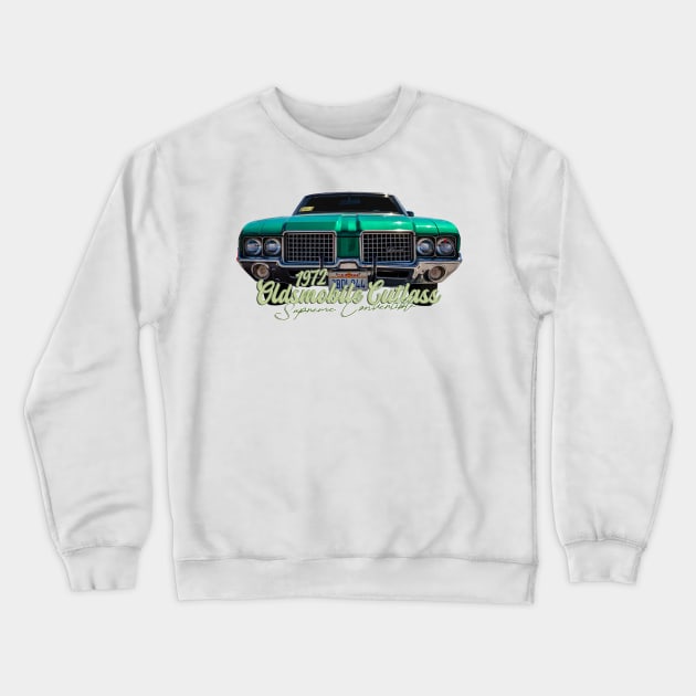 1972 Oldsmobile Cutlass Supreme Convertible Crewneck Sweatshirt by Gestalt Imagery